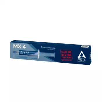 ARCTIC MX-4 Highest Performance Thermal Compound, Pasta termoprzewodząca, 2.5 g/cm³, Niebieski, 8 g, 1 szt., 128 mm
