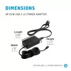 Zasilacz HP 65W USB-C LC, do laptopa, wewnętrzny, 65 W, AC-to-DC, HP, biznes