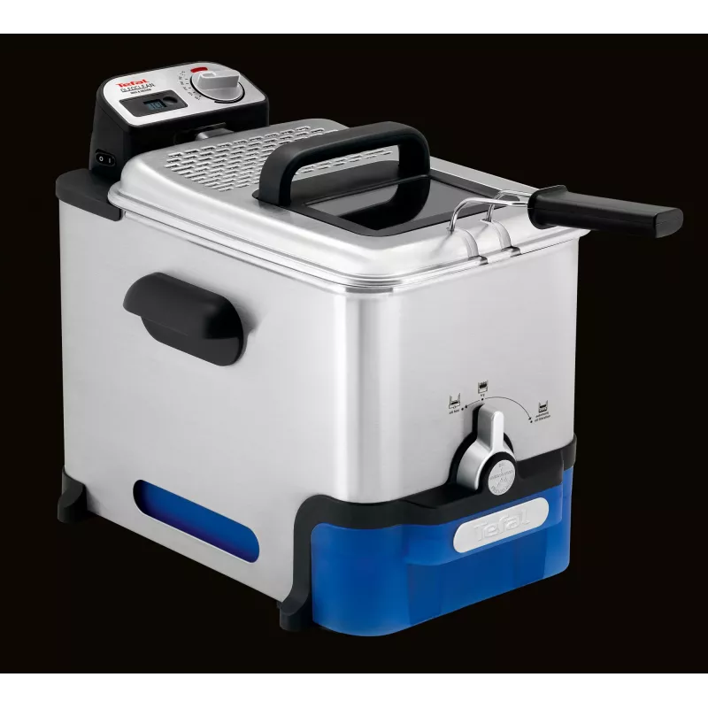 Tefal Oleoclean Pro Inox & Design FR8040 Pojedynczy 3.5 L 2300 W Czarny, Stal nierdzewna
