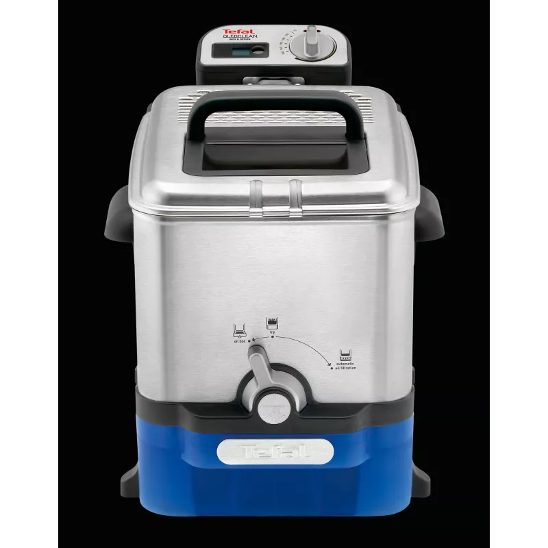 Tefal Oleoclean Pro Inox & Design FR8040 Pojedynczy 3.5 L 2300 W Czarny, Stal nierdzewna