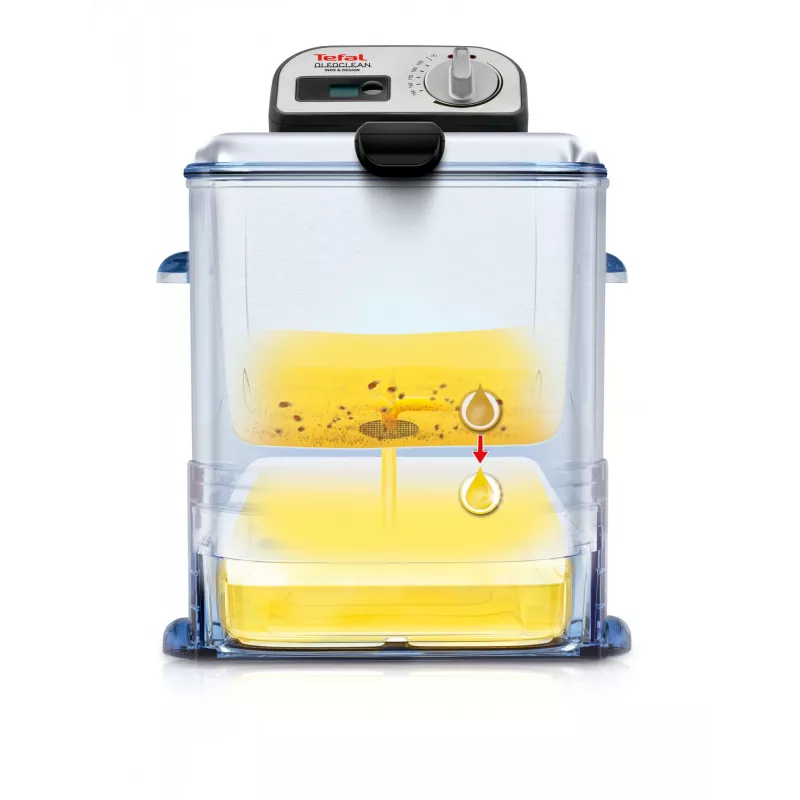 Tefal Oleoclean Pro Inox & Design FR8040 Pojedynczy 3.5 L 2300 W Czarny, Stal nierdzewna