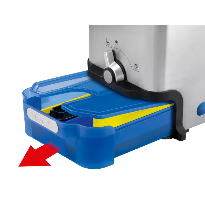 Tefal Oleoclean Pro Inox & Design FR8040 Pojedynczy 3.5 L 2300 W Czarny, Stal nierdzewna