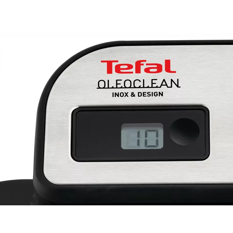 Tefal Oleoclean Pro Inox & Design FR8040 Pojedynczy 3.5 L 2300 W Czarny, Stal nierdzewna