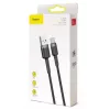BASEUS pleciony kabel do szybkiego ładowania Cafule - USB Type-A do Type-C 2A - 3m - szary/czarny (nylon)