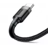 BASEUS pleciony kabel do szybkiego ładowania Cafule - USB Type-A do Type-C 2A - 3m - szary/czarny (nylon)