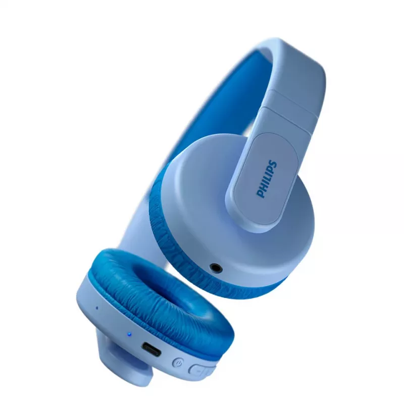 Słuchawki Philips TAK4206BL/00 przewodowe/bezprzewodowe, nauszne, do rozmów i muzyki, USB Type-C, Bluetooth, niebieskie