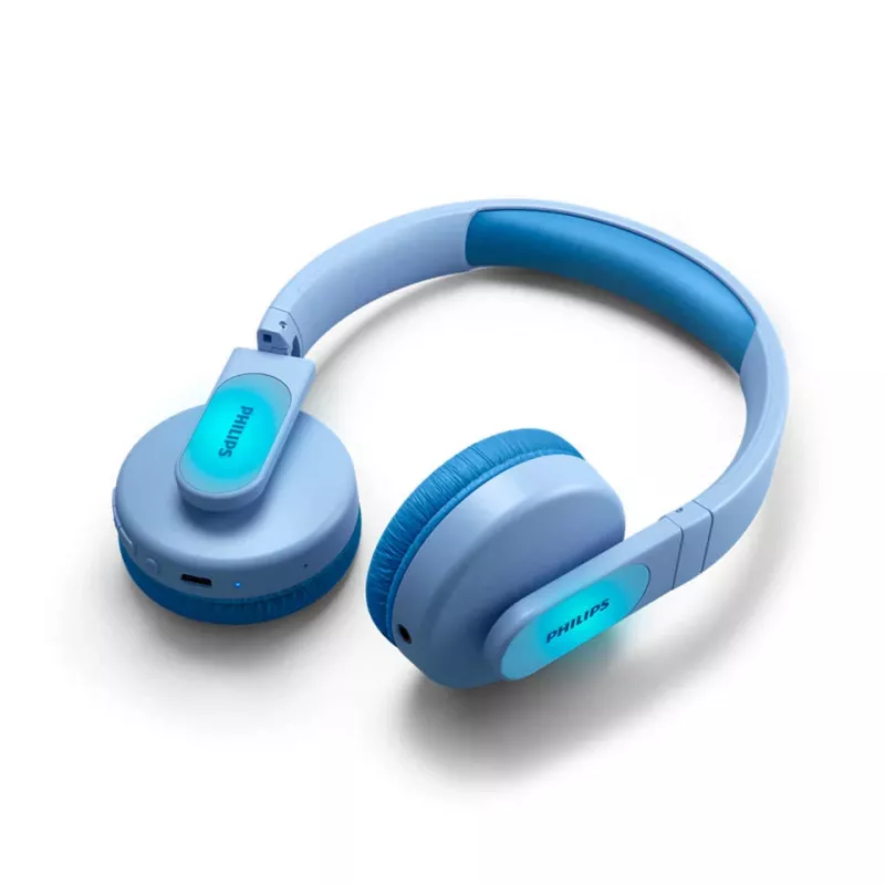 Słuchawki Philips TAK4206BL/00 przewodowe/bezprzewodowe, nauszne, do rozmów i muzyki, USB Type-C, Bluetooth, niebieskie
