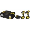 Bezprzewodowy zestaw elektronarzędzi DeWalt DCK266P2T — 18V, 2×5.0Ah akumulatory, zakrętarka udarowa i wiertarko-wkrętarka, ładowarka, walizka