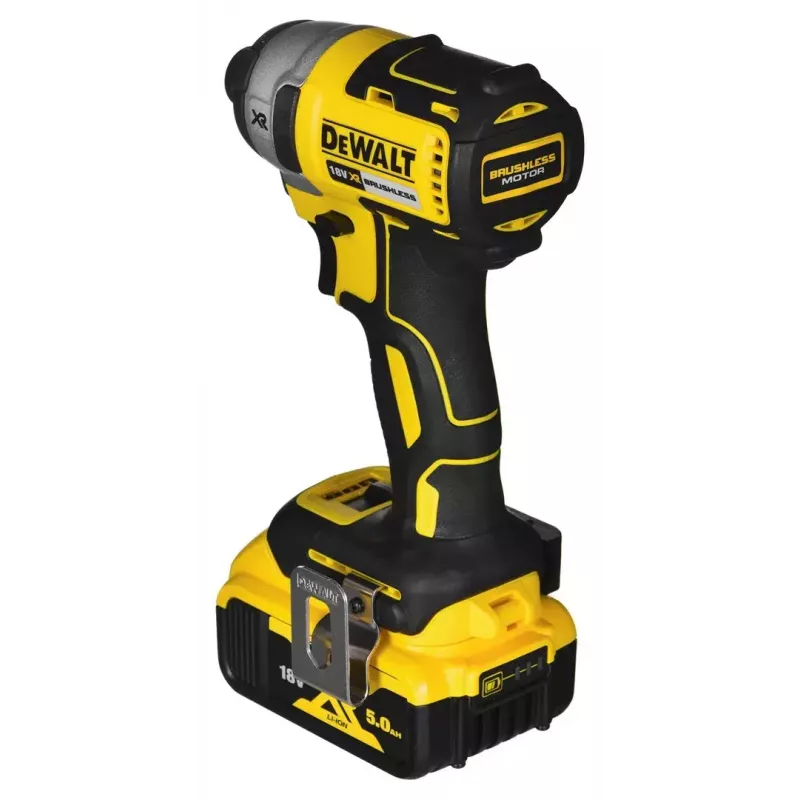 Bezprzewodowy zestaw elektronarzędzi DeWalt DCK266P2T — 18V, 2×5.0Ah akumulatory, zakrętarka udarowa i wiertarko-wkrętarka, ładowarka, walizka