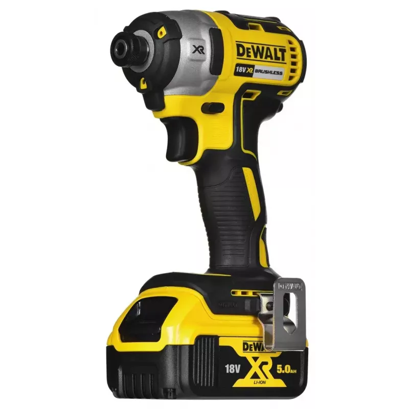 Bezprzewodowy zestaw elektronarzędzi DeWalt DCK266P2T — 18V, 2×5.0Ah akumulatory, zakrętarka udarowa i wiertarko-wkrętarka, ładowarka, walizka