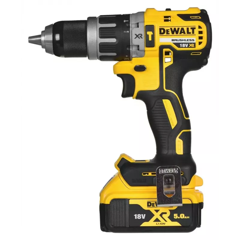 Bezprzewodowy zestaw elektronarzędzi DeWalt DCK266P2T — 18V, 2×5.0Ah akumulatory, zakrętarka udarowa i wiertarko-wkrętarka, ładowarka, walizka