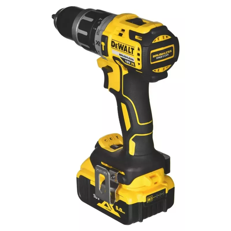 Bezprzewodowy zestaw elektronarzędzi DeWalt DCK266P2T — 18V, 2×5.0Ah akumulatory, zakrętarka udarowa i wiertarko-wkrętarka, ładowarka, walizka