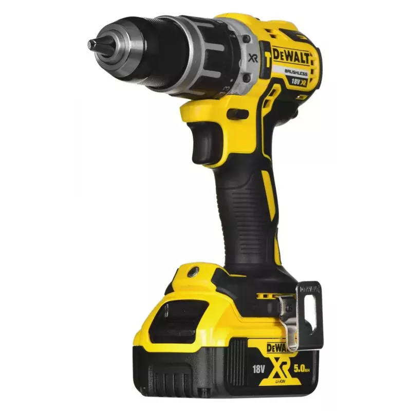 Bezprzewodowy zestaw elektronarzędzi DeWalt DCK266P2T — 18V, 2×5.0Ah akumulatory, zakrętarka udarowa i wiertarko-wkrętarka, ładowarka, walizka