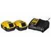 Bezprzewodowy zestaw elektronarzędzi DeWalt DCK266P2T — 18V, 2×5.0Ah akumulatory, zakrętarka udarowa i wiertarko-wkrętarka, ładowarka, walizka