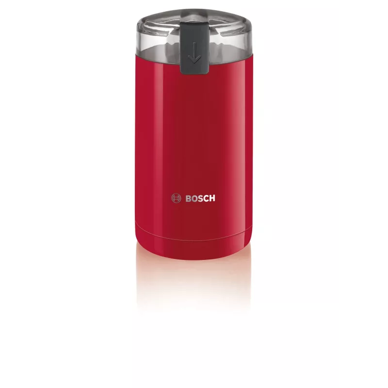 Młynek do kawy ostrzowy Bosch TSM6A014R, pojemność 75 g, 180 W, ostrza ze stali nierdzewnej, czerwony