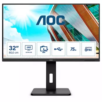 Monitor komputerowy AOC P2 U32P2 80 cm (31,5 cala) 3840 x 2160 pikseli 4K Ultra HD LED Czarny