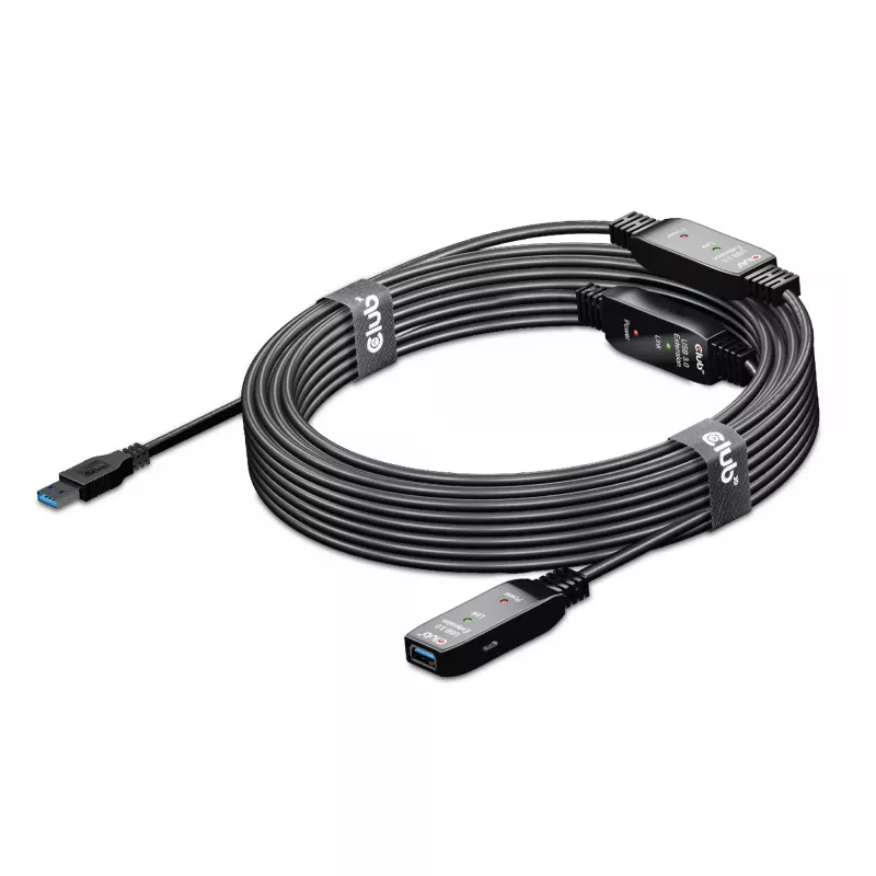CLUB3D USB 3.2 Gen1 aktywny kabel repeater 15 m/ 49.2 ft M/F 28AWG