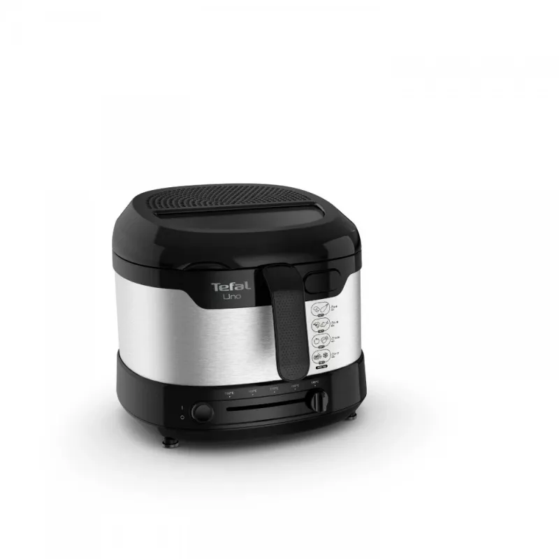 Tefal Uno FF215D Pojedyncza 1,8 l Wolnostojąca 1600 W Frytkownica Czarna, Stal nierdzewna