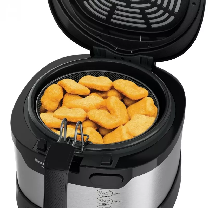 Tefal Uno FF215D Pojedyncza 1,8 l Wolnostojąca 1600 W Frytkownica Czarna, Stal nierdzewna