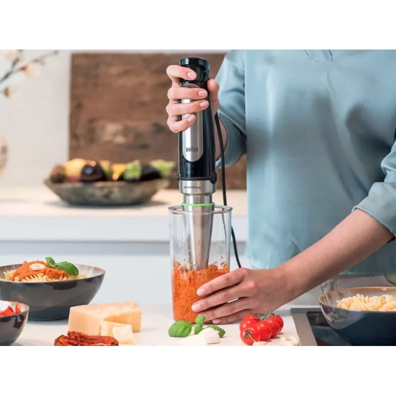 Braun MQ 7025X 0.6 L Blender ręczny 1000 W Czarny, stal nierdzewna