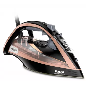 Żelazko parowe Tefal FV9845 — 3200 W, 60 g/min para ciągła, zbiornik 350 ml, para pionowa, 1,45 kg, Czarny/Miedziany