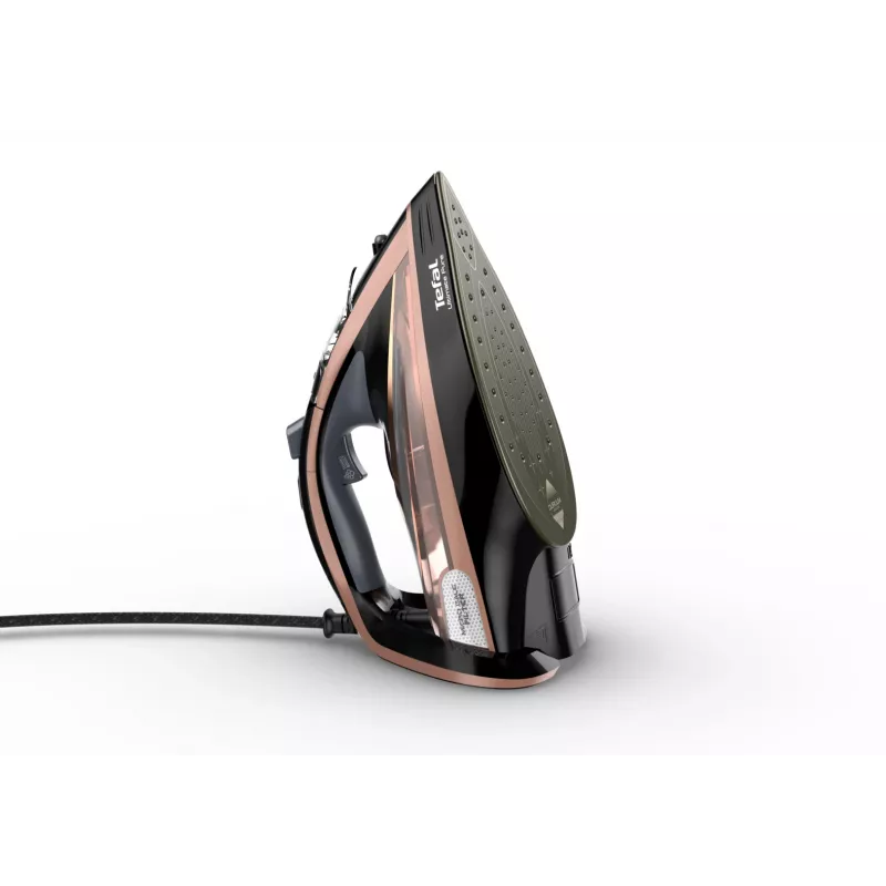 Żelazko parowe Tefal FV9845 — 3200 W, 60 g/min para ciągła, zbiornik 350 ml, para pionowa, 1,45 kg, Czarny/Miedziany