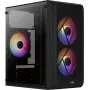 Obudowa PC AEROCOOL CS107V2 Mini Tower — Czarna, microATX/Mini-ITX, 2 wentylatory 120 mm, 1 wnęka 3,5 cala + 2 wnęki 2,5 cala