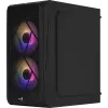 Obudowa PC AEROCOOL CS107V2 Mini Tower — Czarna, microATX/Mini-ITX, 2 wentylatory 120 mm, 1 wnęka 3,5 cala + 2 wnęki 2,5 cala