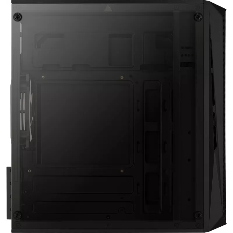 Obudowa PC AEROCOOL CS107V2 Mini Tower — Czarna, microATX/Mini-ITX, 2 wentylatory 120 mm, 1 wnęka 3,5 cala + 2 wnęki 2,5 cala