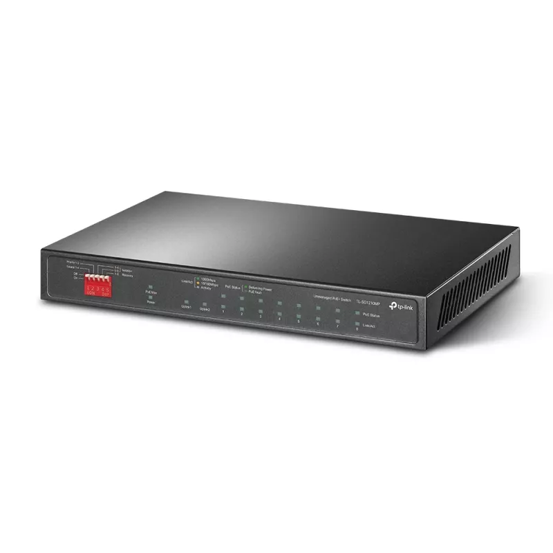 Przełącznik sieciowy TP-Link TL-SG1210MP Niezarządzalny Gigabit Ethernet (10/100/1000) Power over Ethernet (PoE) Czarny