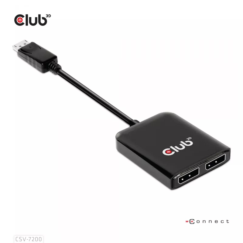Koncentrator MST DisplayPort 1.4 na DisplayPort + HDMI 4K60Hz CLUB3D CSV-7220