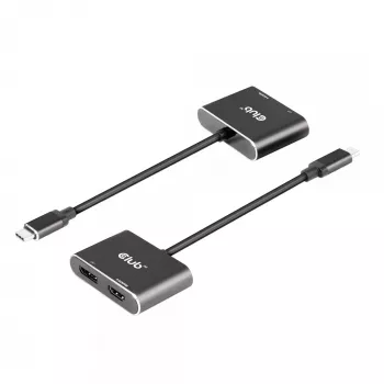 CLUB3D Hub MST USB3.2 Gen2 Type-C(DP Alt-Mode) na DisplayPort + HDMI 4K60Hz M/F