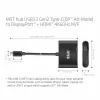 CLUB3D Hub MST USB3.2 Gen2 Type-C(DP Alt-Mode) na DisplayPort + HDMI 4K60Hz M/F