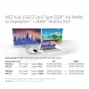 CLUB3D Hub MST USB3.2 Gen2 Type-C(DP Alt-Mode) na DisplayPort + HDMI 4K60Hz M/F