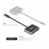 CLUB3D Hub MST USB3.2 Gen2 Type-C(DP Alt-Mode) na DisplayPort + HDMI 4K60Hz M/F