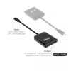 CLUB3D USB3.2 Gen2 Type-C(DP™ Alt-Mode) na DisplayPort™ hub MST dla dwóch monitorów 4K60Hz M/F