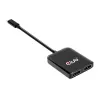 CLUB3D USB3.2 Gen2 Type-C(DP™ Alt-Mode) na DisplayPort™ hub MST dla dwóch monitorów 4K60Hz M/F