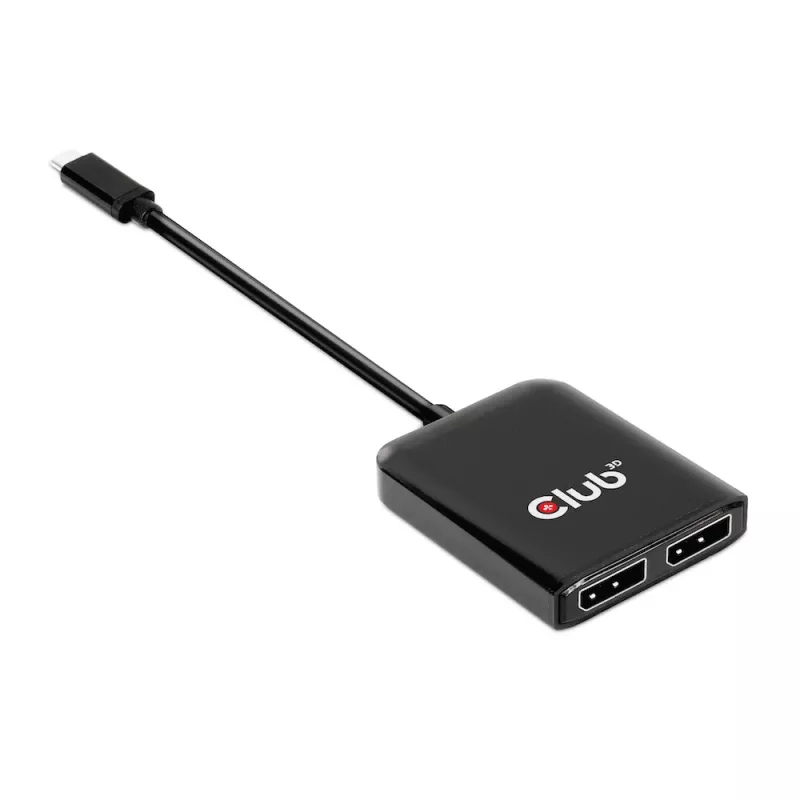 CLUB3D USB3.2 Gen2 Type-C(DP™ Alt-Mode) na DisplayPort™ hub MST dla dwóch monitorów 4K60Hz M/F