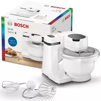 Robot kuchenny Bosch Serie 2 MUMS2AW00 — 700 W, misa 3,8 l, 4 prędkości, biały