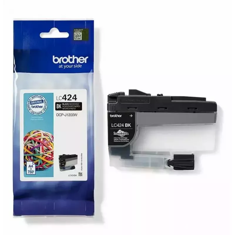 Kaseta z tuszem Brother LC424BK 1 szt. Oryginalny Czarny