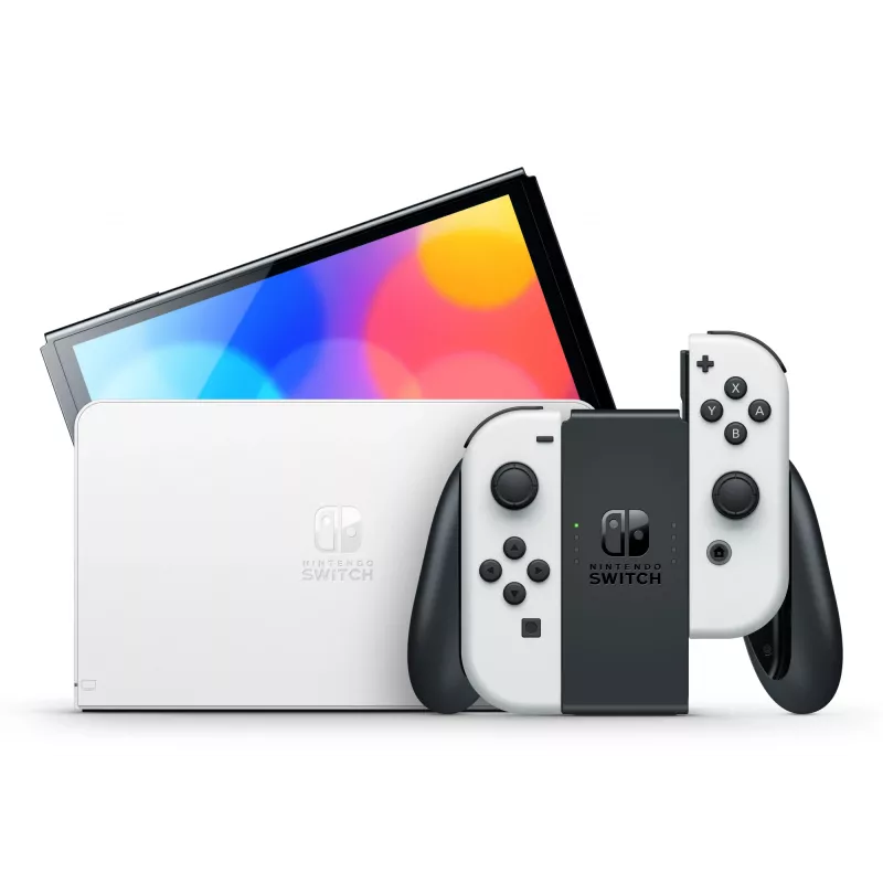 Nintendo Switch OLED, Nintendo Switch, NVIDIA Custom Tegra, Biały, Analogowy / Cyfrowy, Przycisk Home, Przycisk zasilania, Przyciski