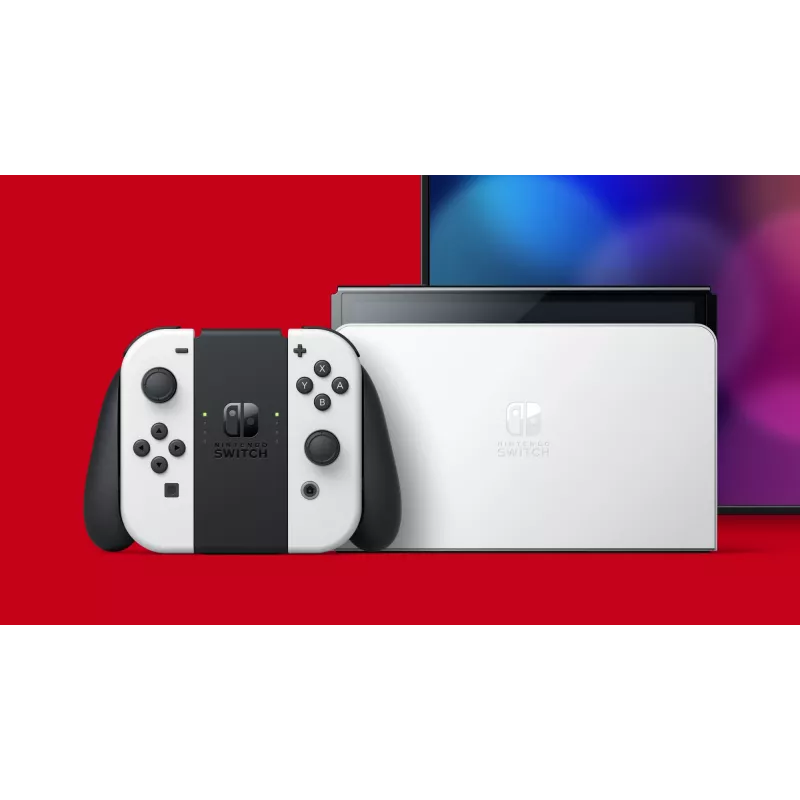 Nintendo Switch OLED, Nintendo Switch, NVIDIA Custom Tegra, Biały, Analogowy / Cyfrowy, Przycisk Home, Przycisk zasilania, Przyciski