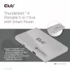 CLUB3D Certyfikowany Przenośny Hub Thunderbolt™4 5-w-1 z Inteligentnym Zasilaniem