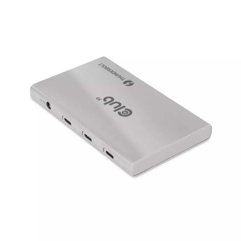 CLUB3D Certyfikowany Przenośny Hub Thunderbolt™4 5-w-1 z Inteligentnym Zasilaniem