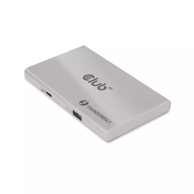CLUB3D Certyfikowany Przenośny Hub Thunderbolt™4 5-w-1 z Inteligentnym Zasilaniem