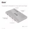 CLUB3D Certyfikowany Przenośny Hub Thunderbolt™4 5-w-1 z Inteligentnym Zasilaniem