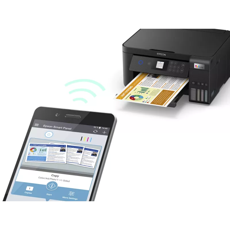 Epson EcoTank ET-2850 A4 Wielofunkcyjna Drukarka Wi-Fi z Zbiornikiem Tuszu