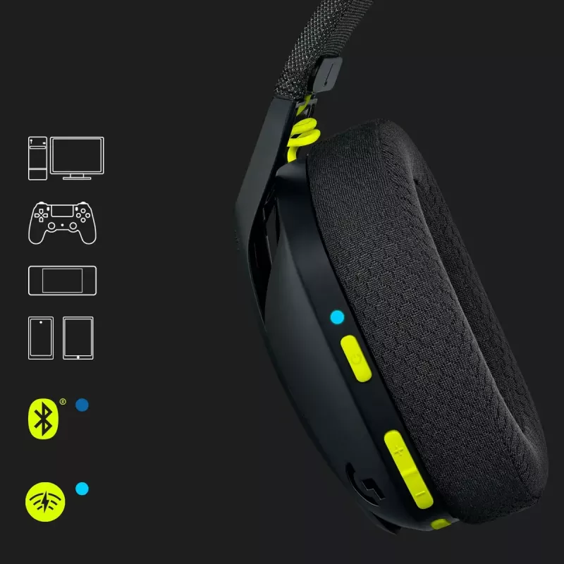 LOGITECH G435 Lightspeed Bezprzewodowy Zestaw Słuchawkowy do Gier - Czarny