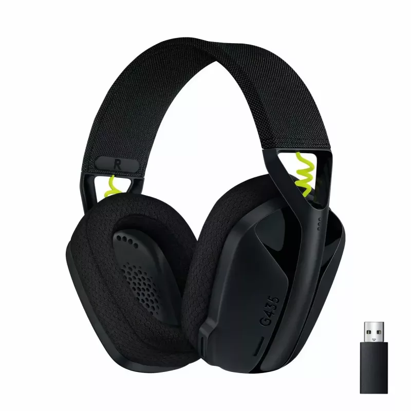 LOGITECH G435 Lightspeed Bezprzewodowy Zestaw Słuchawkowy do Gier - Czarny