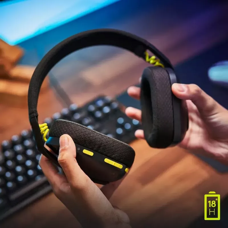 LOGITECH G435 Lightspeed Bezprzewodowy Zestaw Słuchawkowy do Gier - Czarny